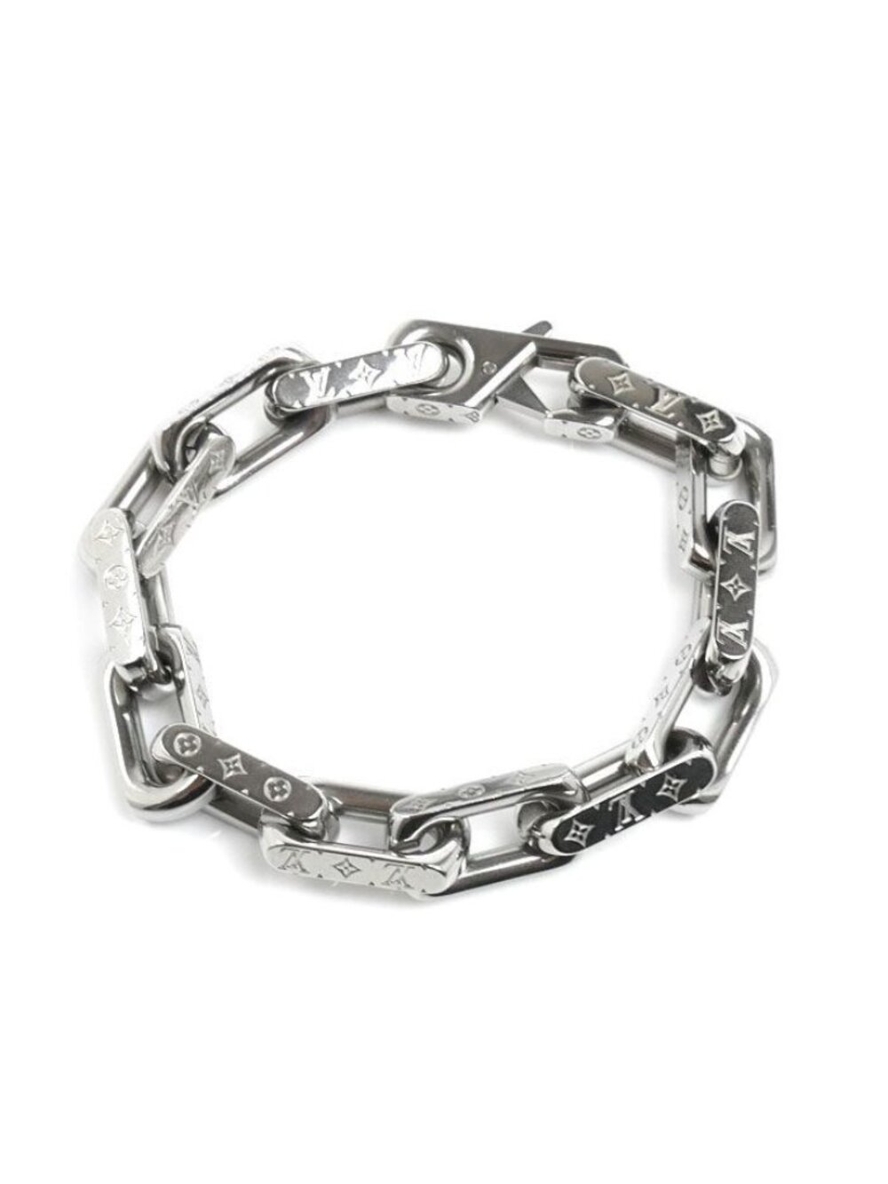 Louis Vuitton Metal Chain Monogram Bracelet M 19 cm - Picture 1 of 6